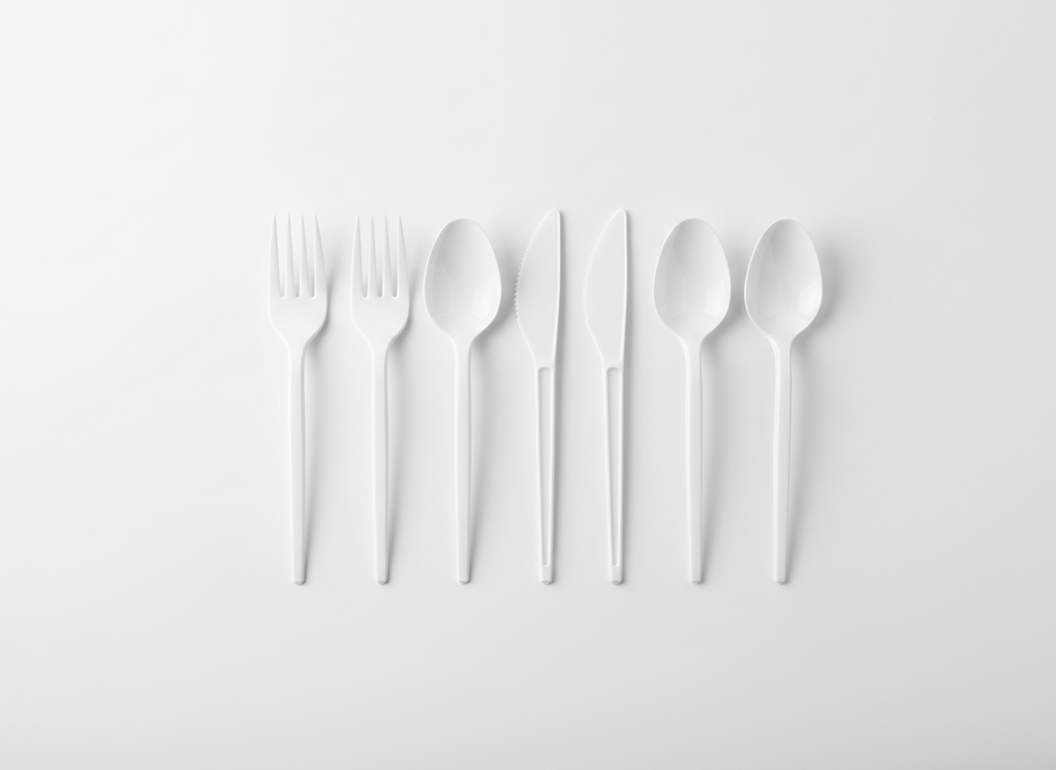 Clear set plastic HD cutlery