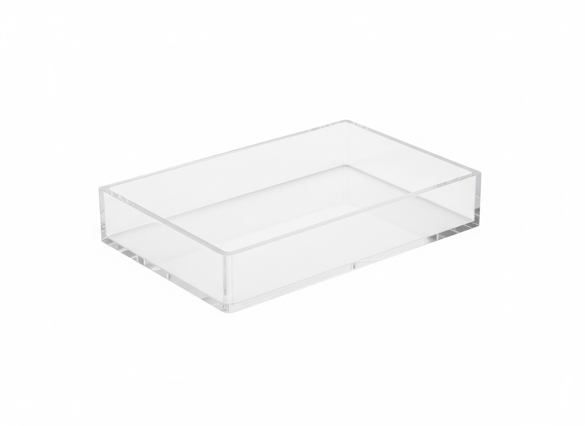 Acrylic rectangular tray · clear 20 × 10 × 8 cm · Clear · 20x10x8