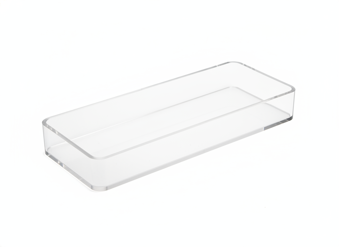 Acrylic rectangular tray · clear 20 × 10 × 8 cm · Clear · 40x10x8
