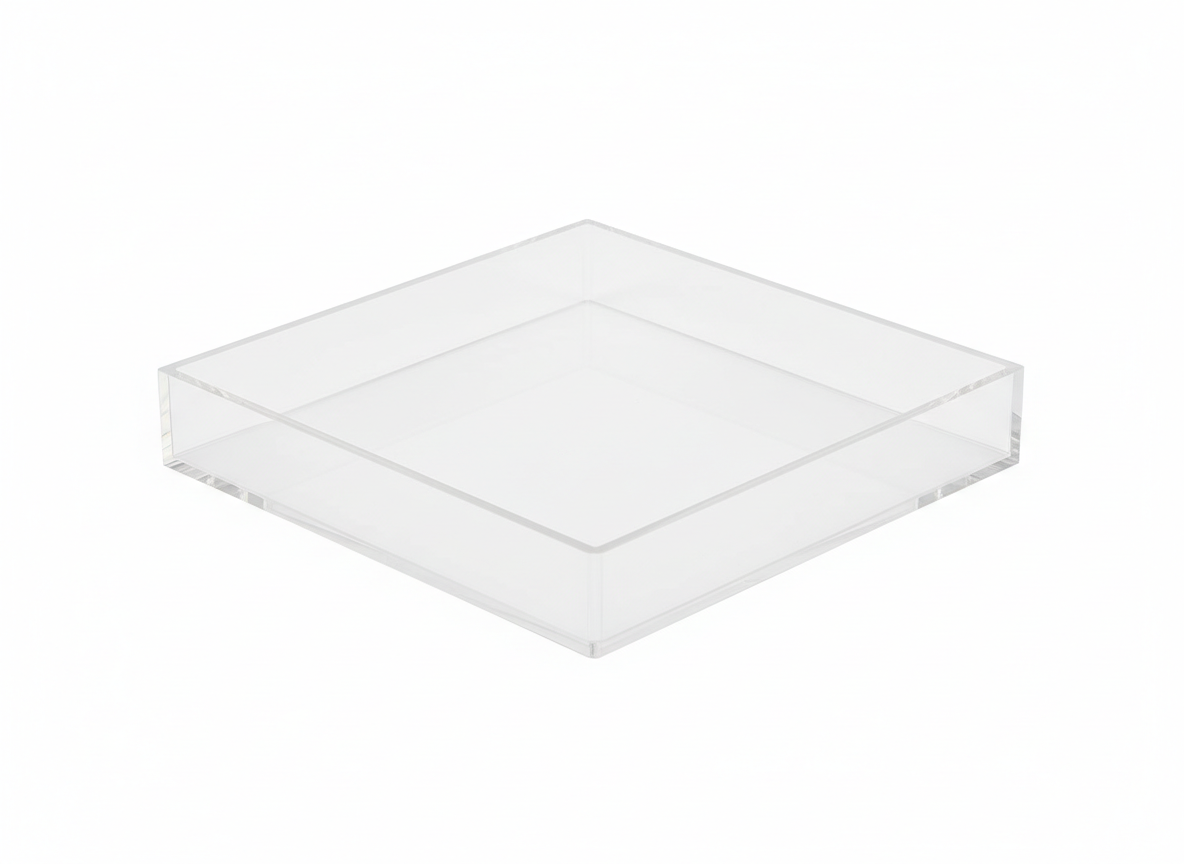 White acrylic square tray · White · 20 x 20 x 5 cm