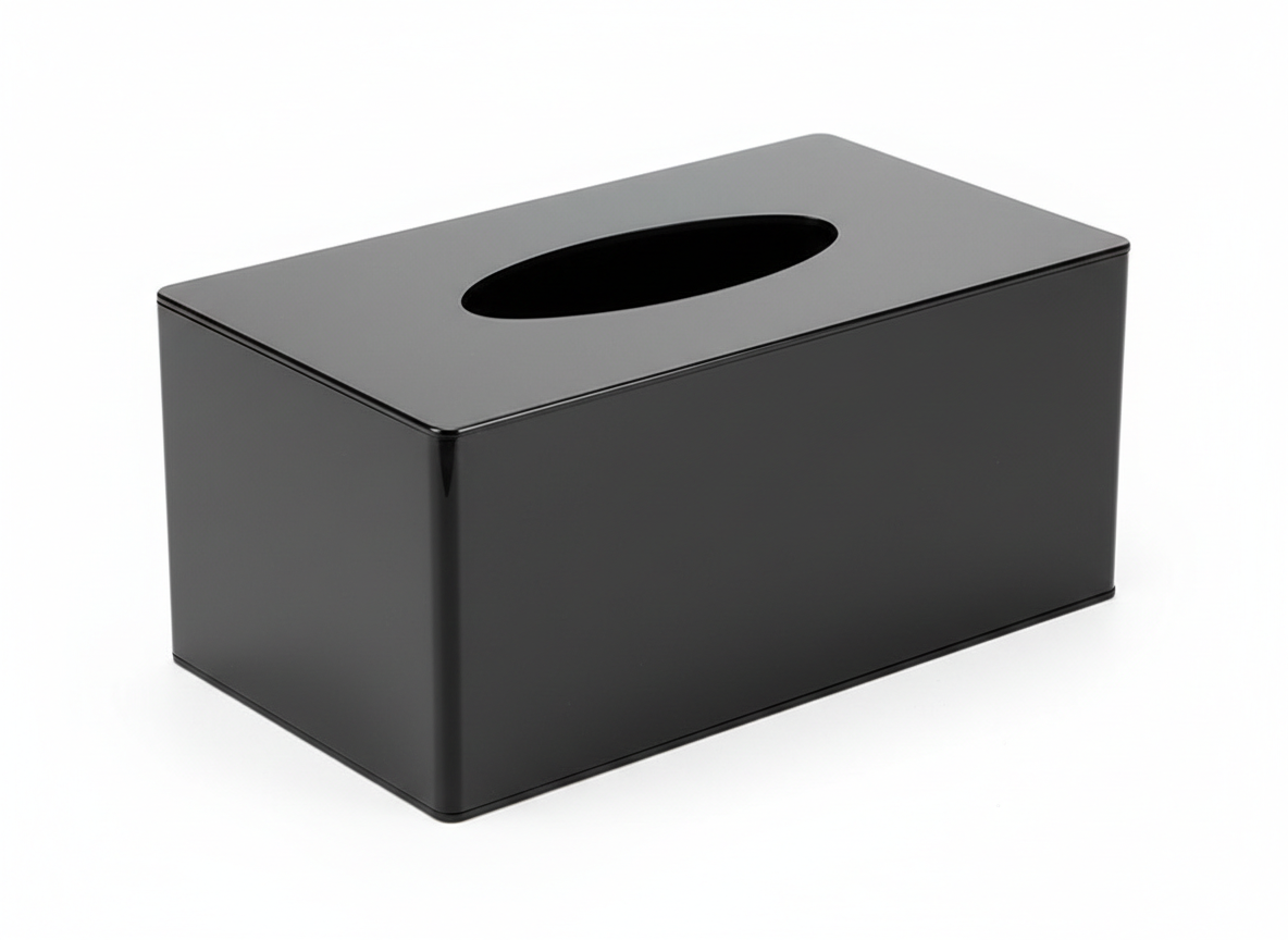 Acrylic tissue box · black 22 × 12 × 9 cm · Black · 22x12x9