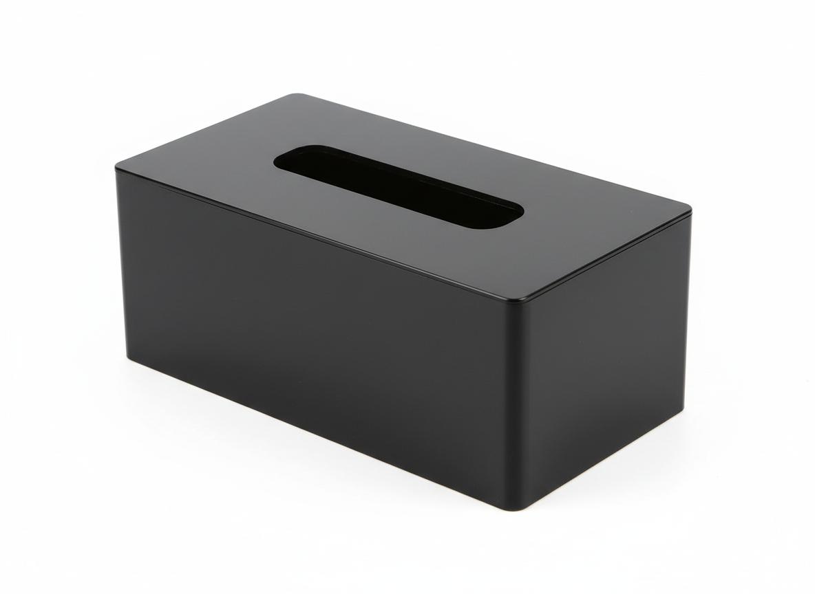 Acrylic tissue box · black 22 × 12 × 9 cm · Black · 24x11x9
