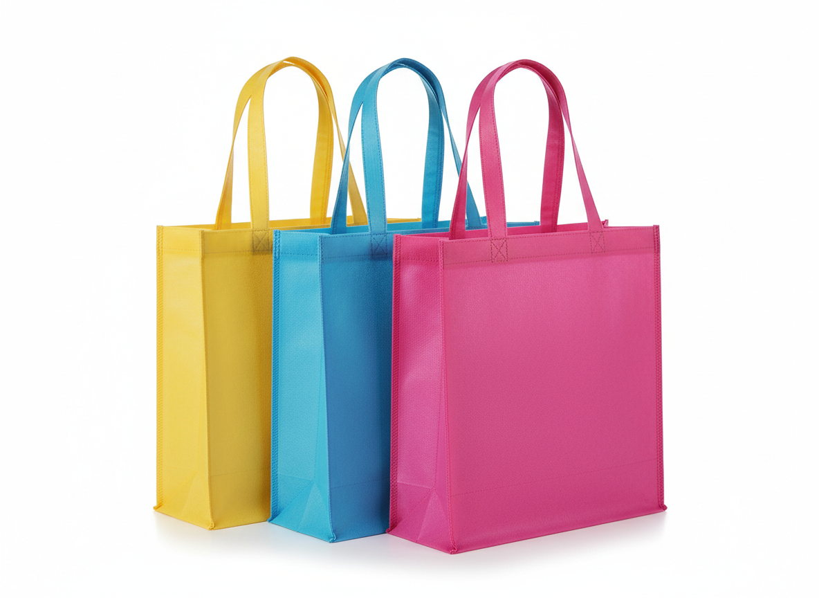 Handle multiple colors non woven bags · Handle · 38x42 cm · Multiple colors