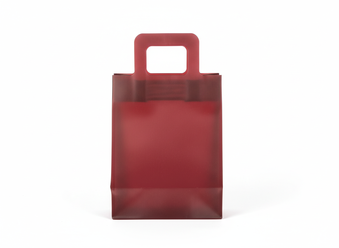 Maroon with square handle nylon bag · Maroon · 18×10×20cm