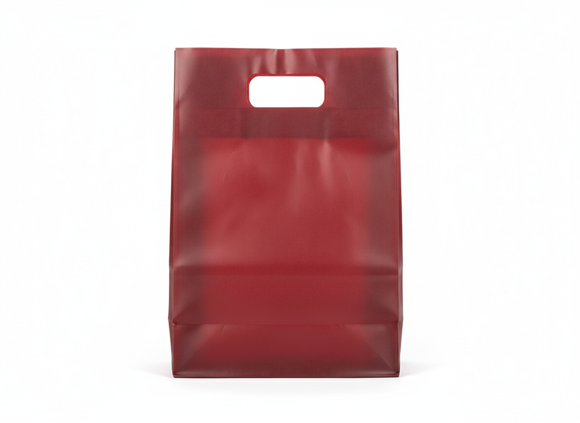 Maroon with square handle nylon bag · Maroon · 23×12×27cm