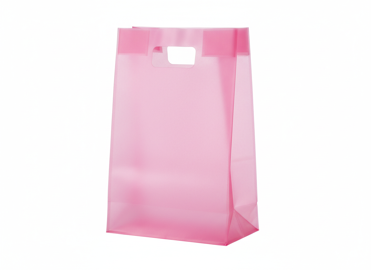 Pink with square handle nylon bag · Pink · 23×12×27cm