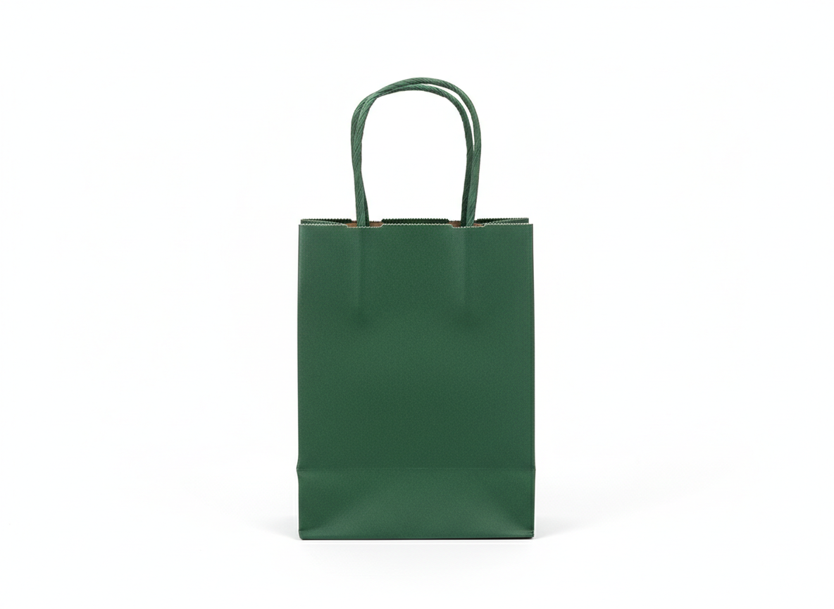 Dark green paper bag