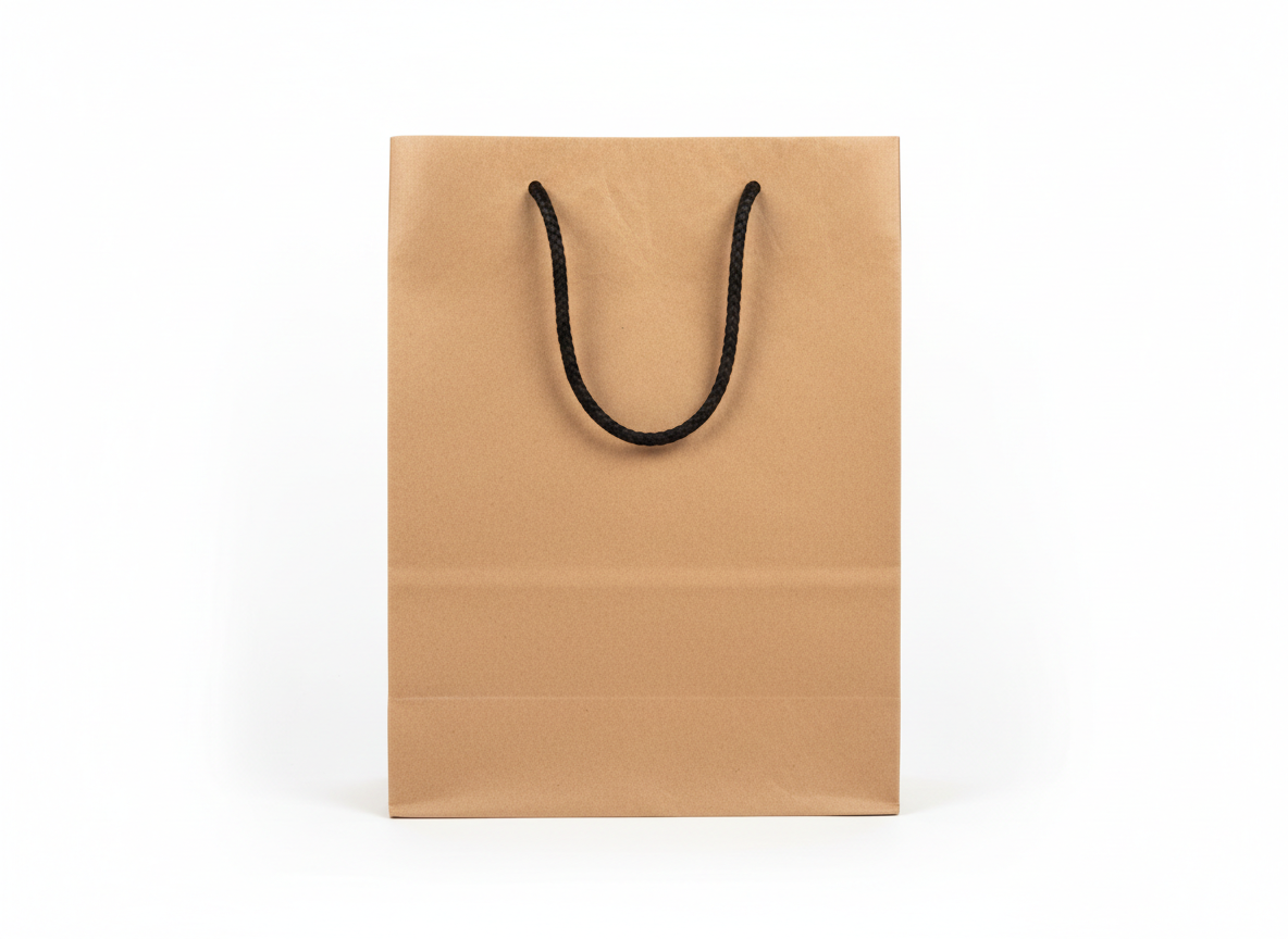 Kraft black handle paper bag
