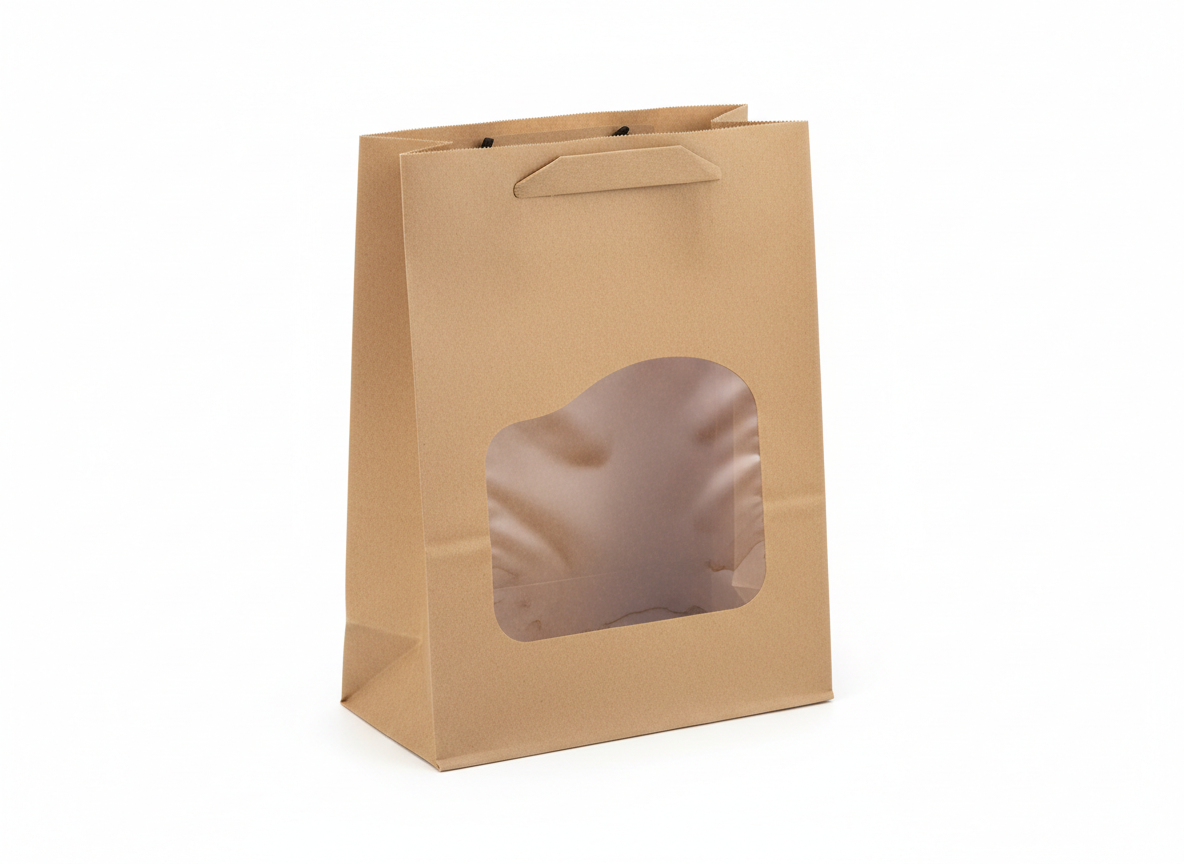 Kraft designed window paper bag