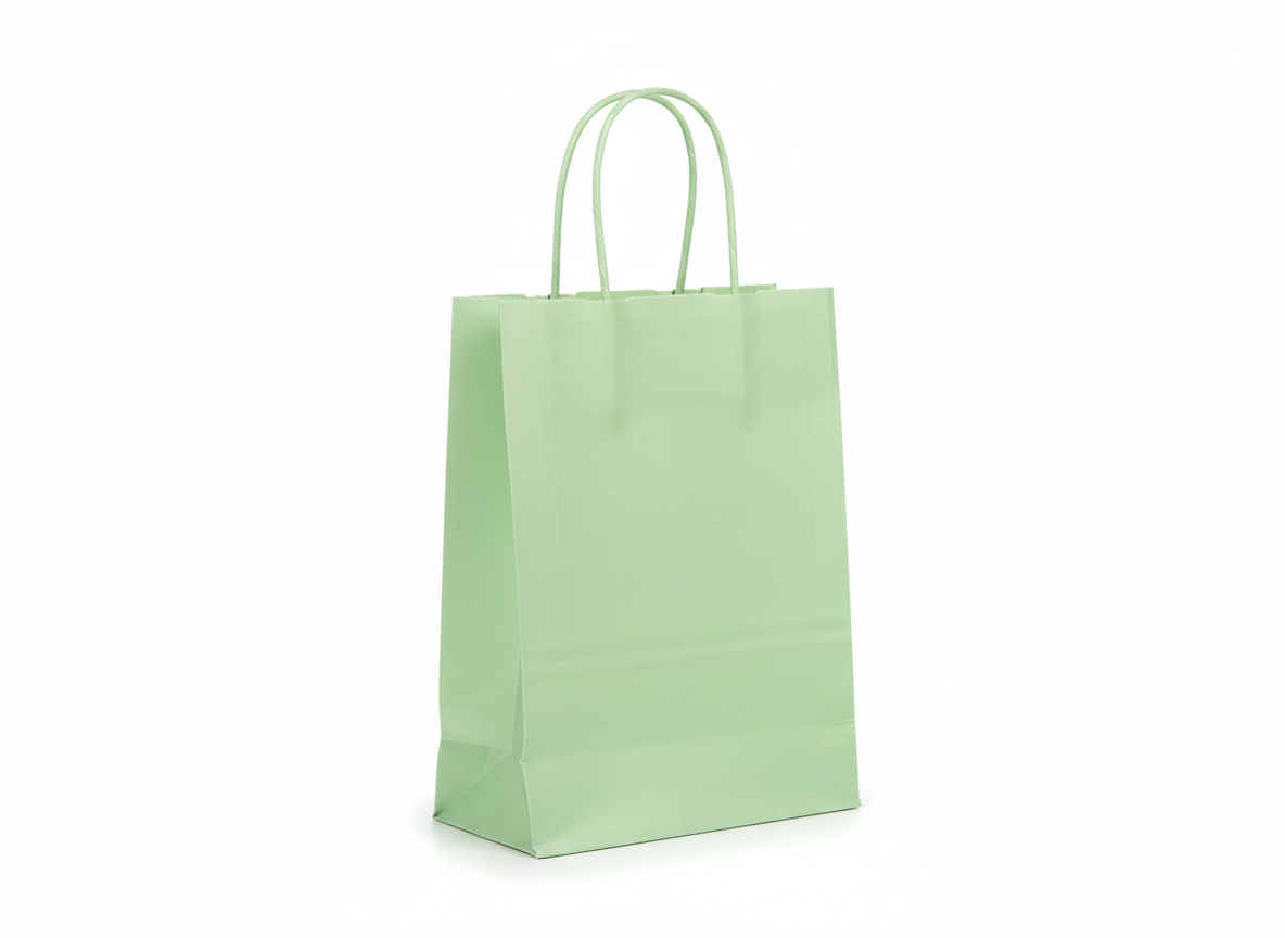 Light green paper bag