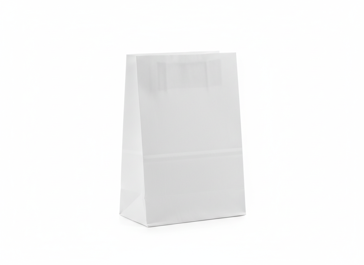 SOS white paper bag