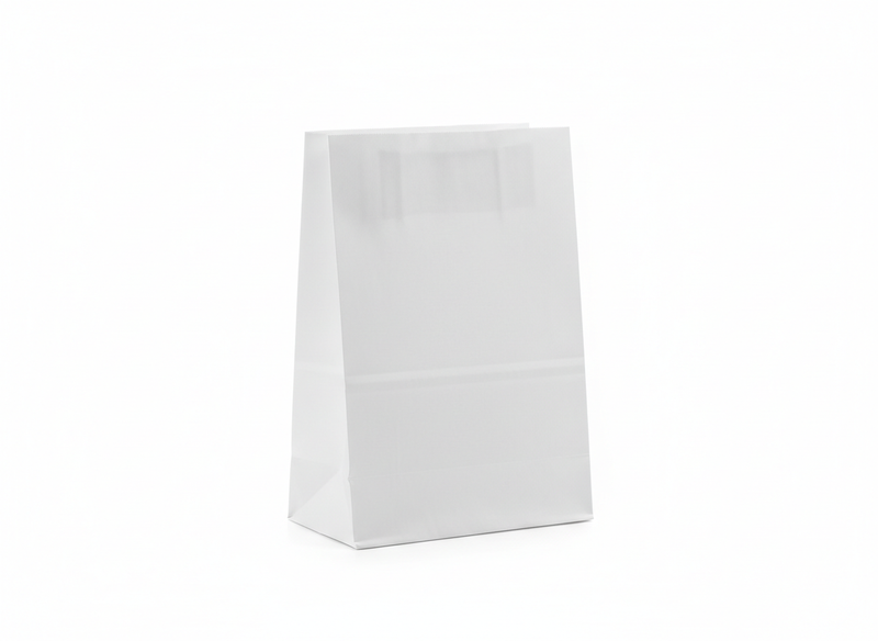 SOS white paper bag