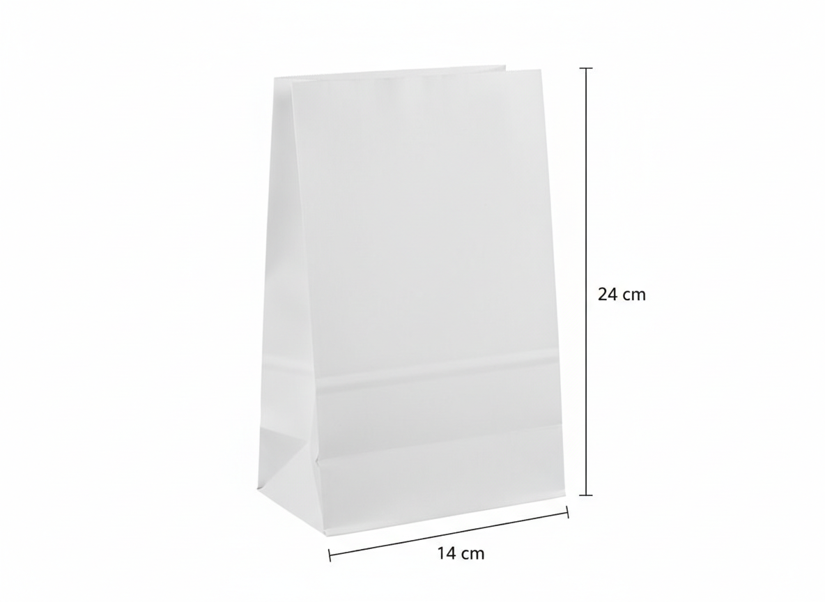 SOS white paper bag · SOS White No.4 (24 x14) cm