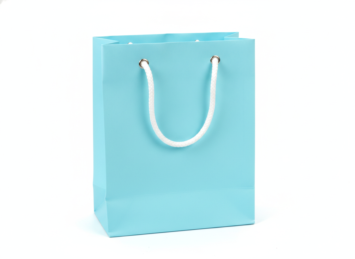 Sky blue paper bag