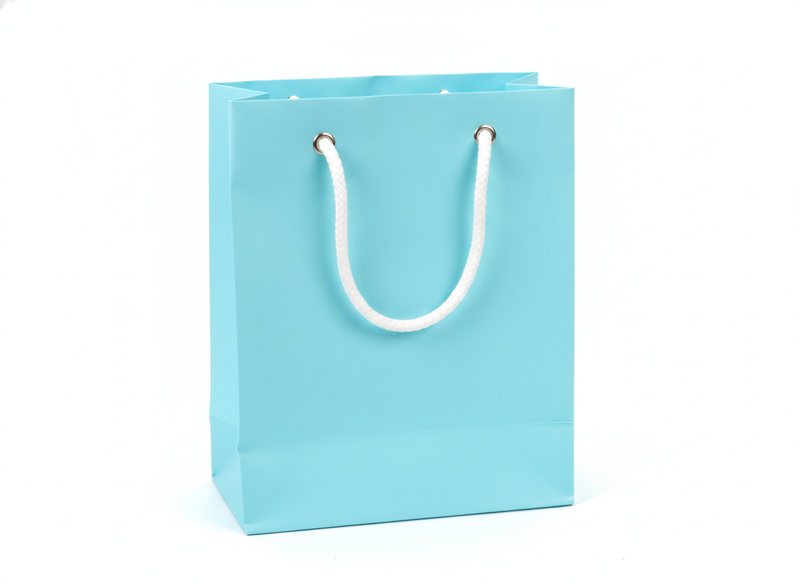 Sky blue paper bag