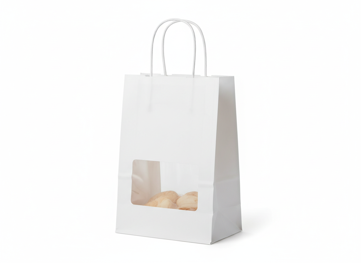 White with window paper bag · White