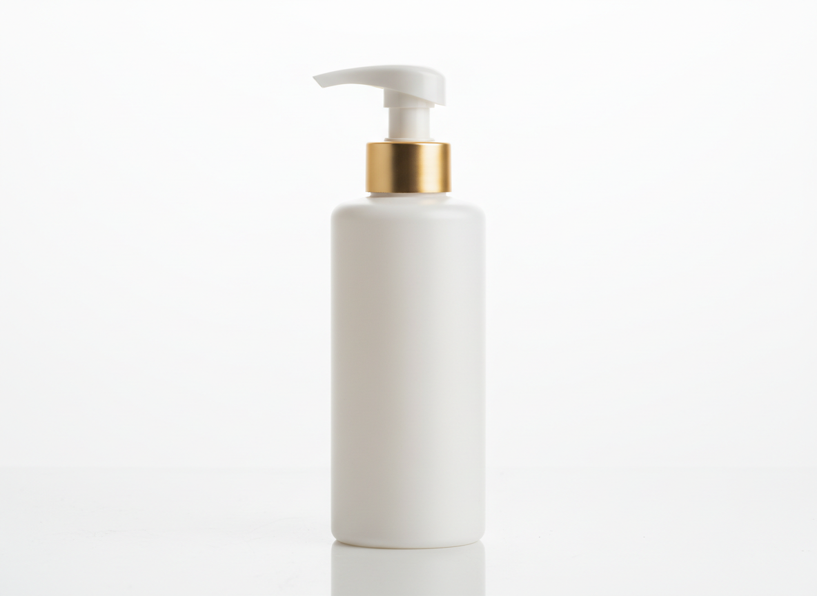 White gold & white with pump plastic bottle · White Gold & White · 300 ml