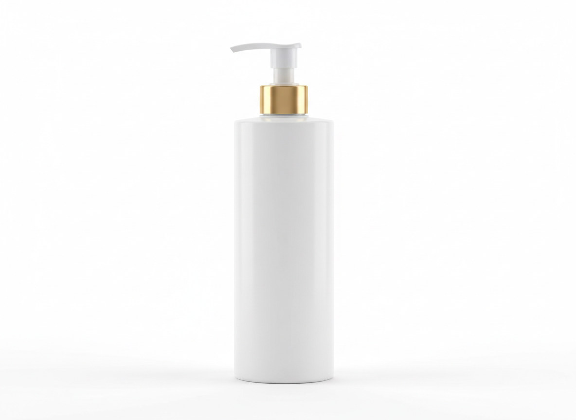 White gold & white with pump plastic bottle · White Gold & White · 500 ml