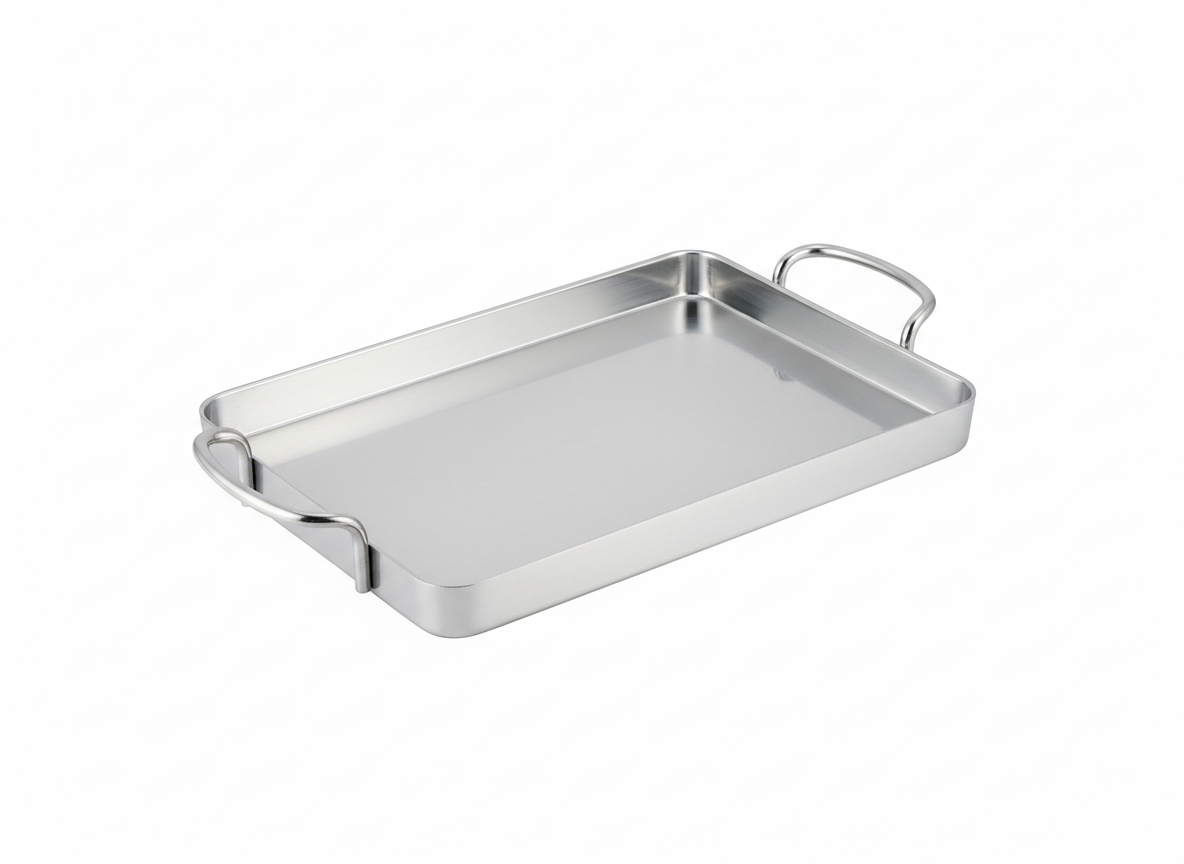 With handles rectangular aluminum tray · No.2 · 5.5x24x32