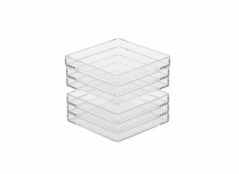 Square acrylic trays