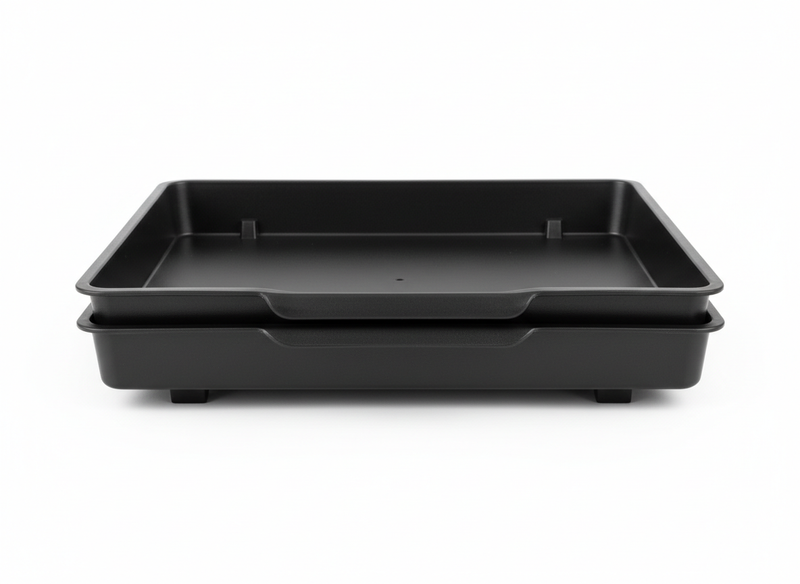Black desk tray