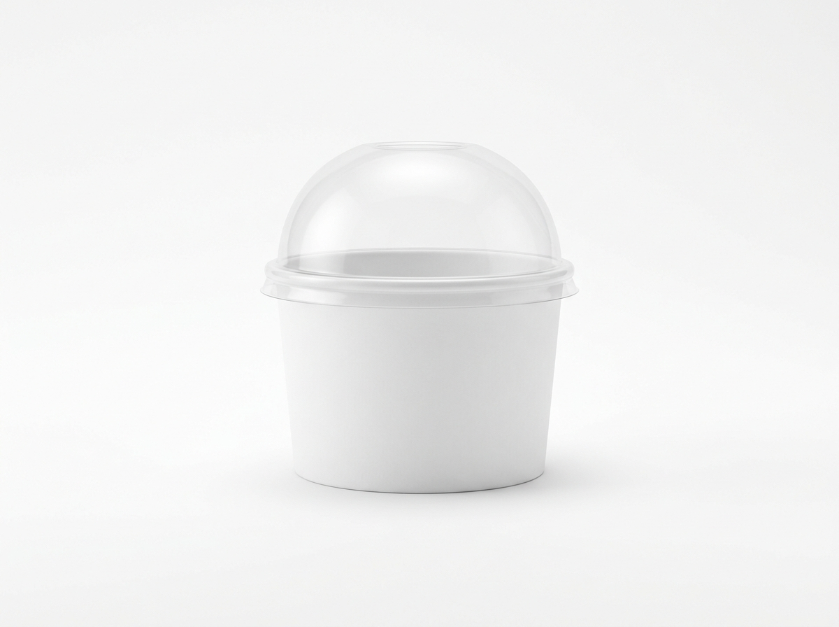 Ice cream cups with lids · blank