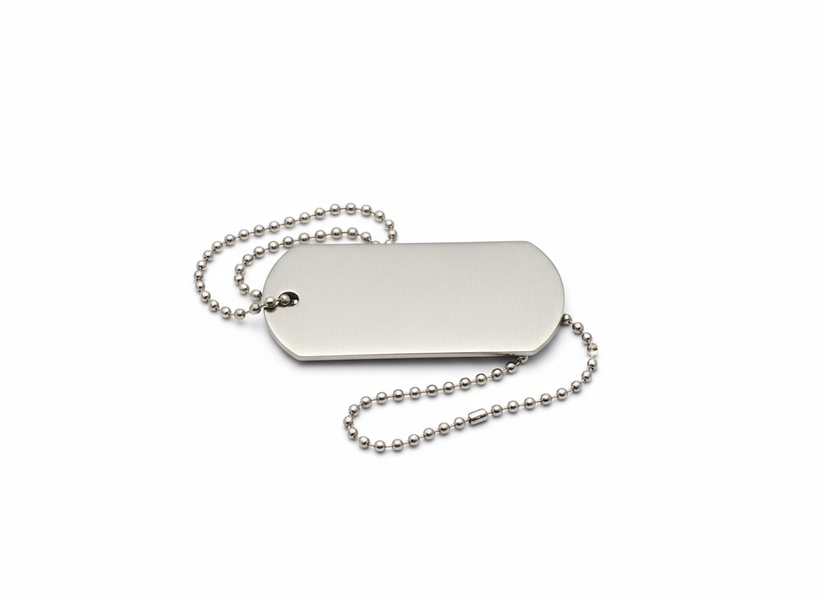 Engraved dog tag necklace · blank