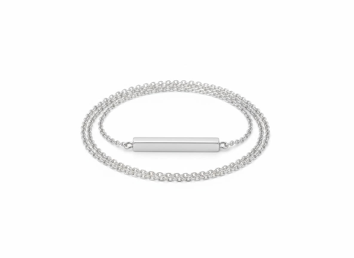 Engraved bar necklace · blank