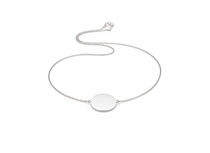 Engraved circle necklace · blank