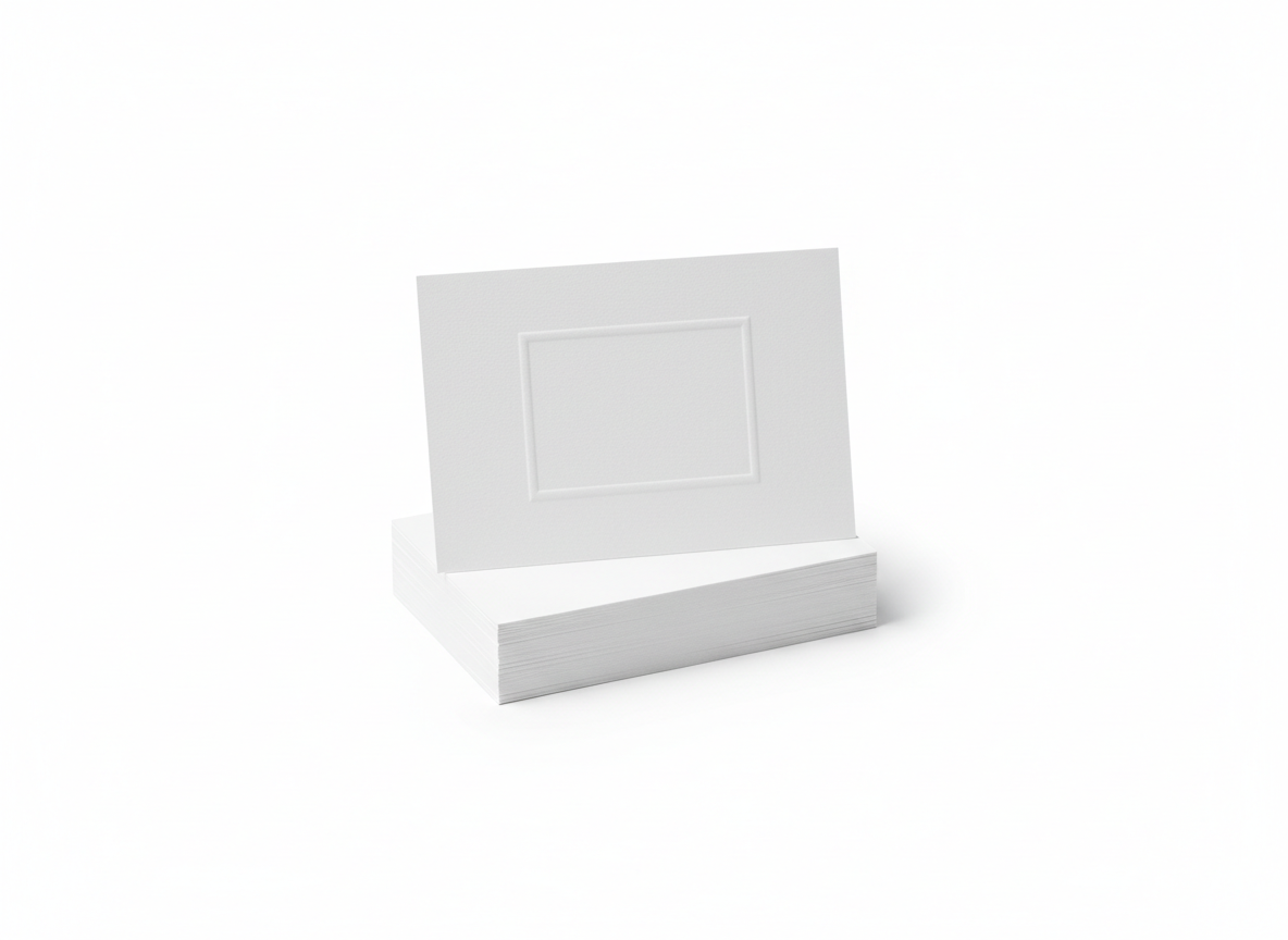 Embossed business cards · blank