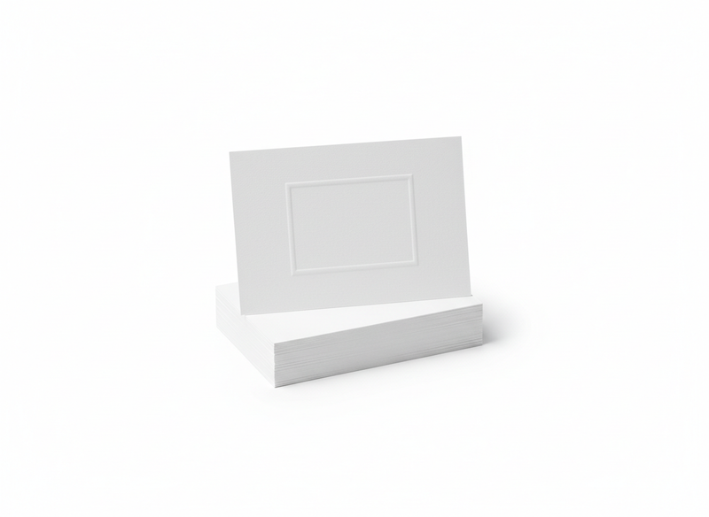 Embossed business cards · blank