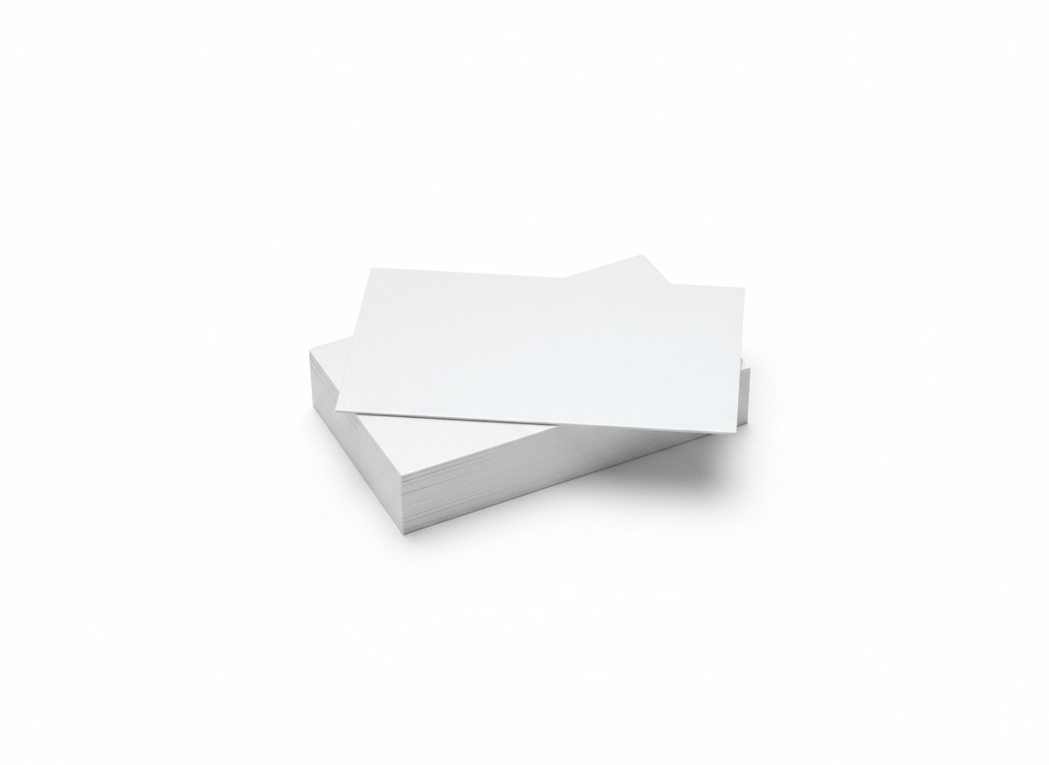 Metallic paper business cards · blank