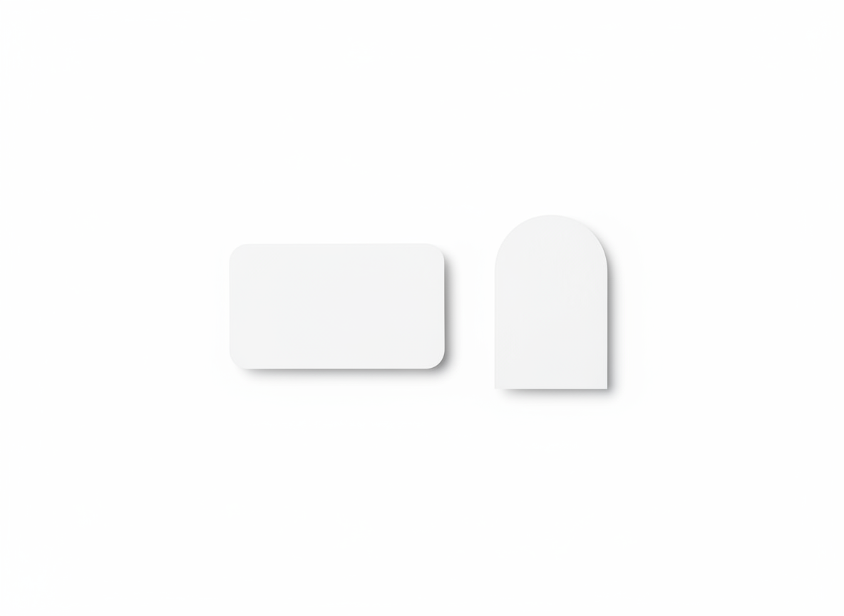 Custom-shape business cards · blank