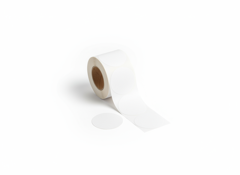 Round label rolls · blank