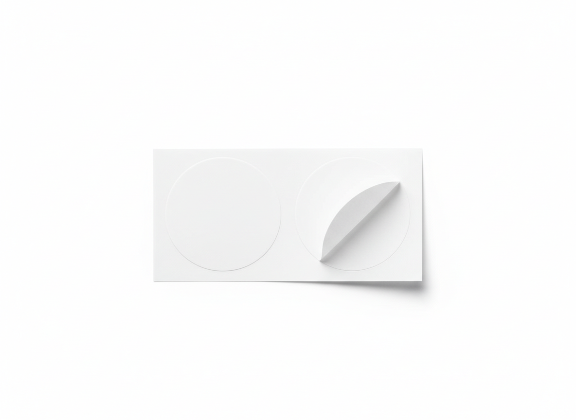 Stickers with printed backing · blank