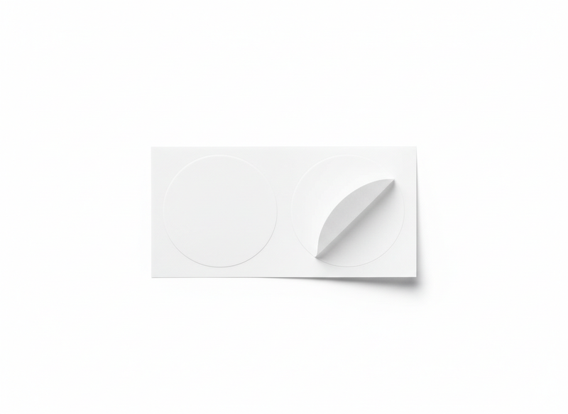 Stickers with printed backing · blank