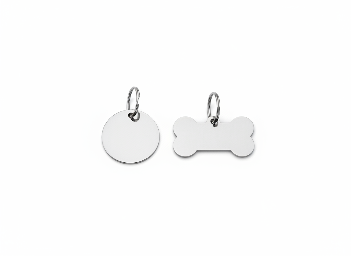 Engraved pet ID tags · blank