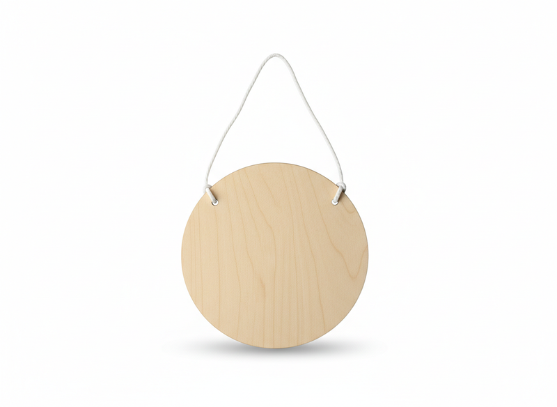 Wooden hanging sign · blank