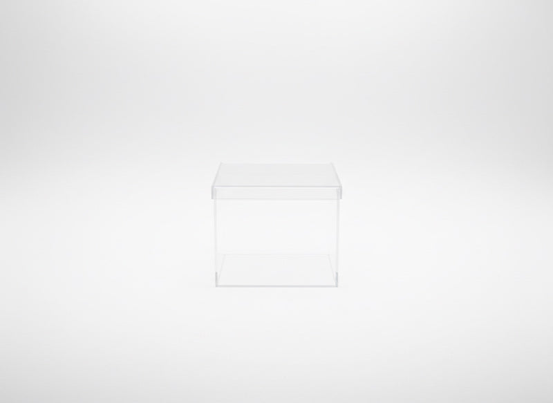 Blue glass jar acrylic box