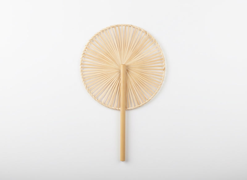 Bamboo hand fan sky