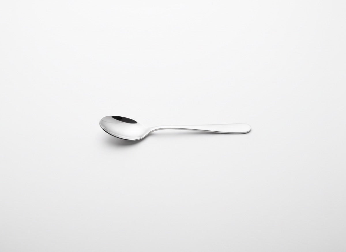 Stripes pattern mocca steel spoon