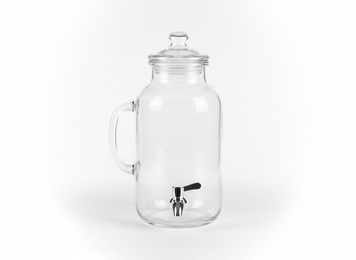 Glass jar drink dispenser stand