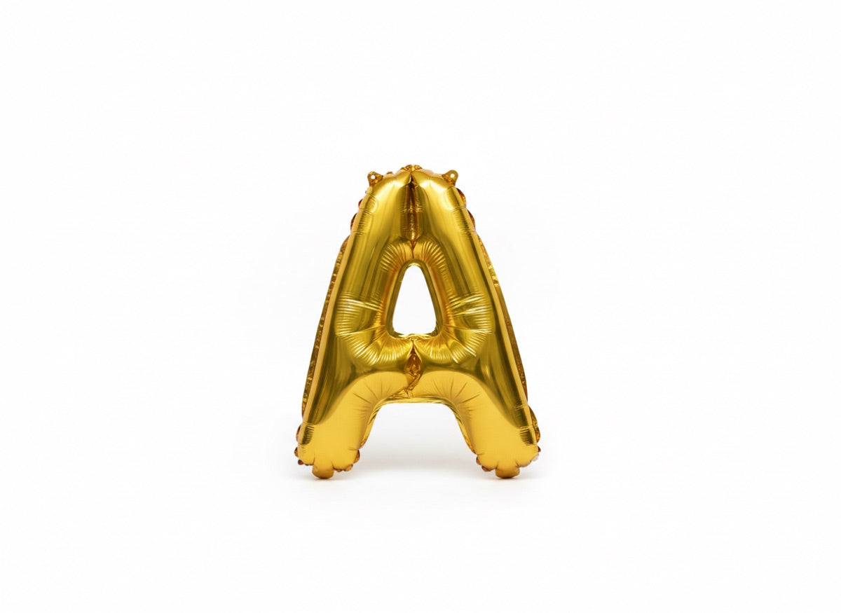 Metallic foil balloon letter