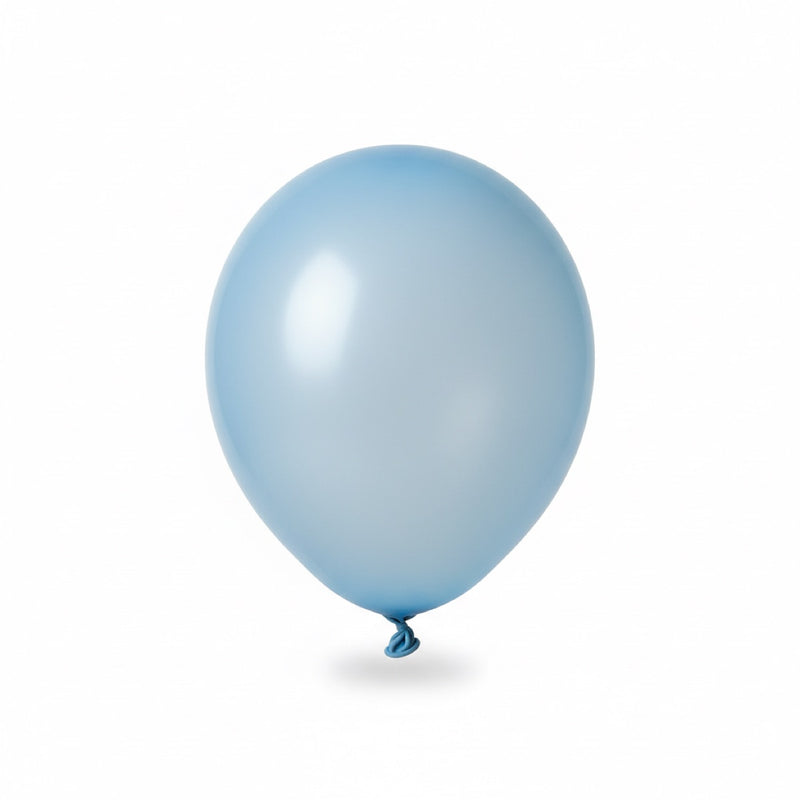Shiny baby blue latex balloons