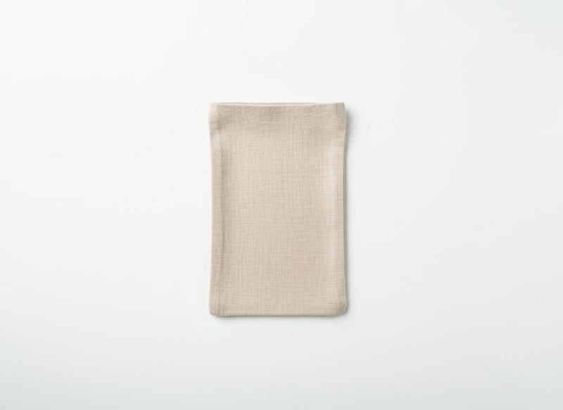 Floral linen cocktail napkin