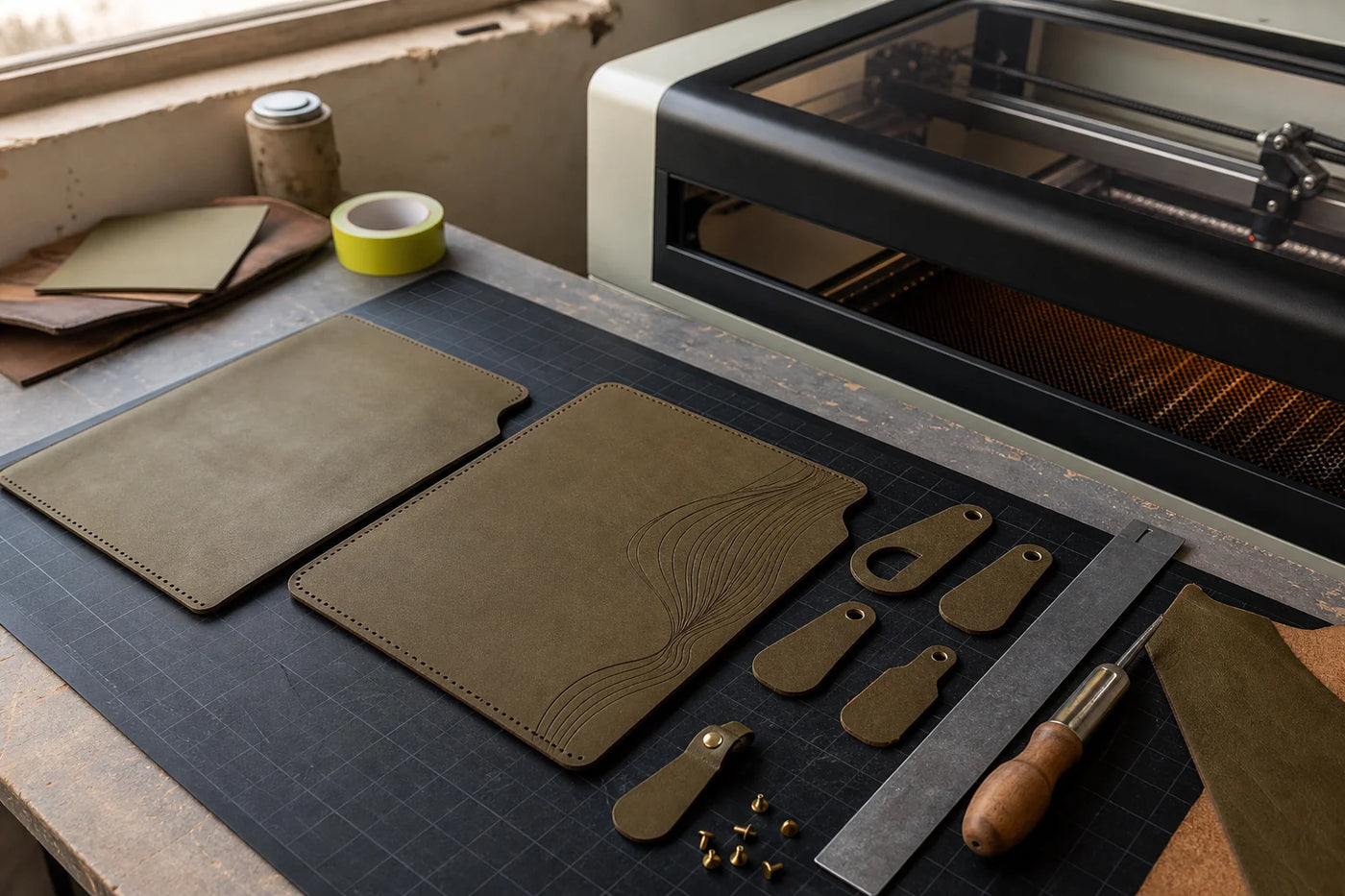 Leather engraving