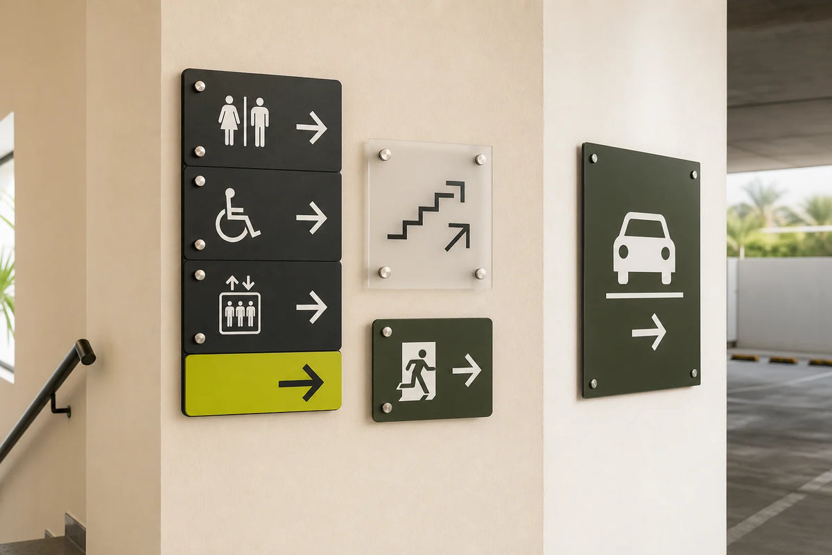 Wayfinding and safety signs