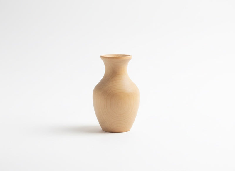 Wooden peach vase
